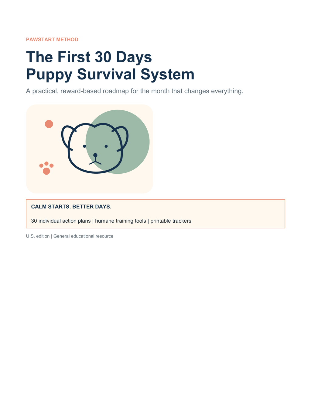 The First 30 Days Puppy Survival System